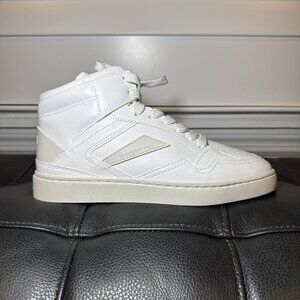 NWOT Thousand Fell Women’s White Laced High Court Sneakers Size 7.5